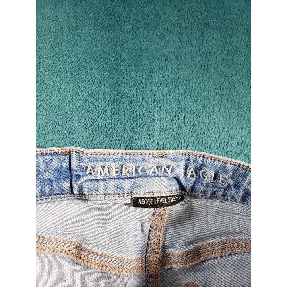 American Eagle Jeans Size 00 Womens Blue Stretch Pants High Rise Real Flared - Picture 4 of 15